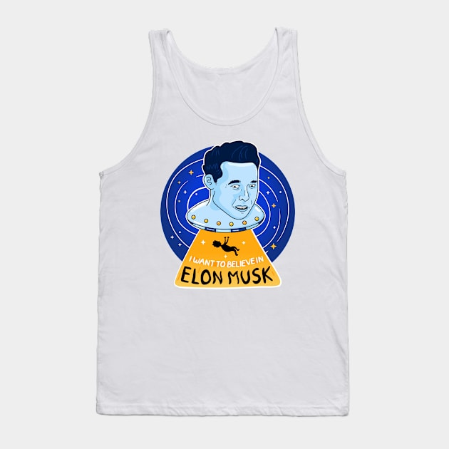 Alien Elon musk Tank Top by kawaiiplace